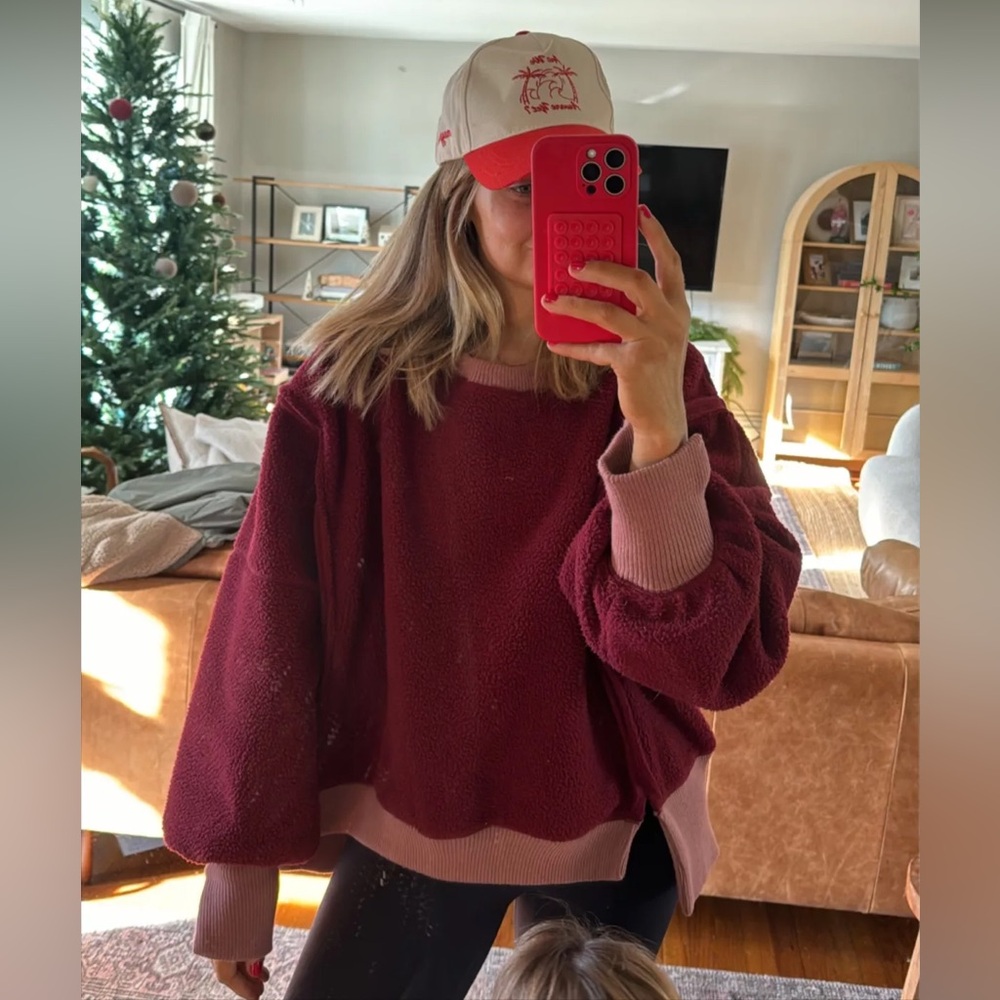 Free People Camden oversized Cozy Sherpa We The Free Pullover Sweater